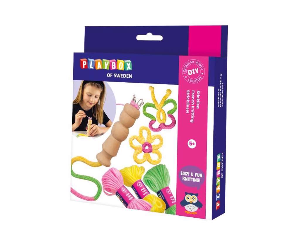 Kreativt sæt med strikkelise fra Playbox