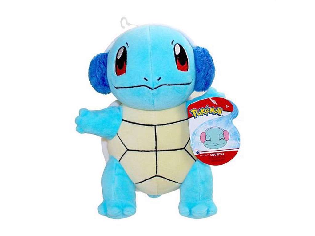 Pokémon Squirtle bamse med ørevarmere - 22 cm