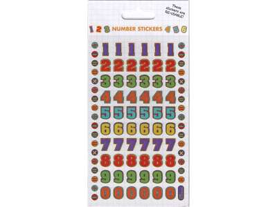Farverige tal – Genanvendelige klistermærker