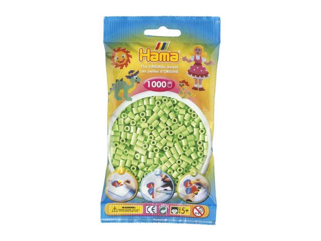 1000stk. Hama Midi pastel grøn 207-47