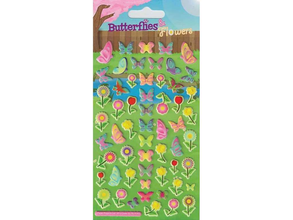 Sommerfugle og blomster klistermærker