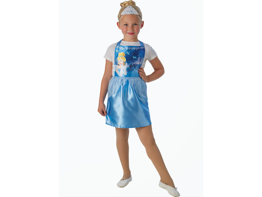 Askepot kjole og krone - 3-6 år