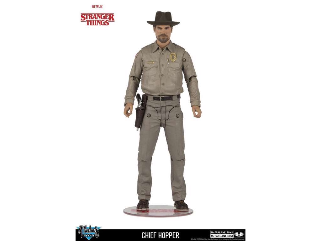 Stranger Things action figur af Chief Hopper på 18 cm