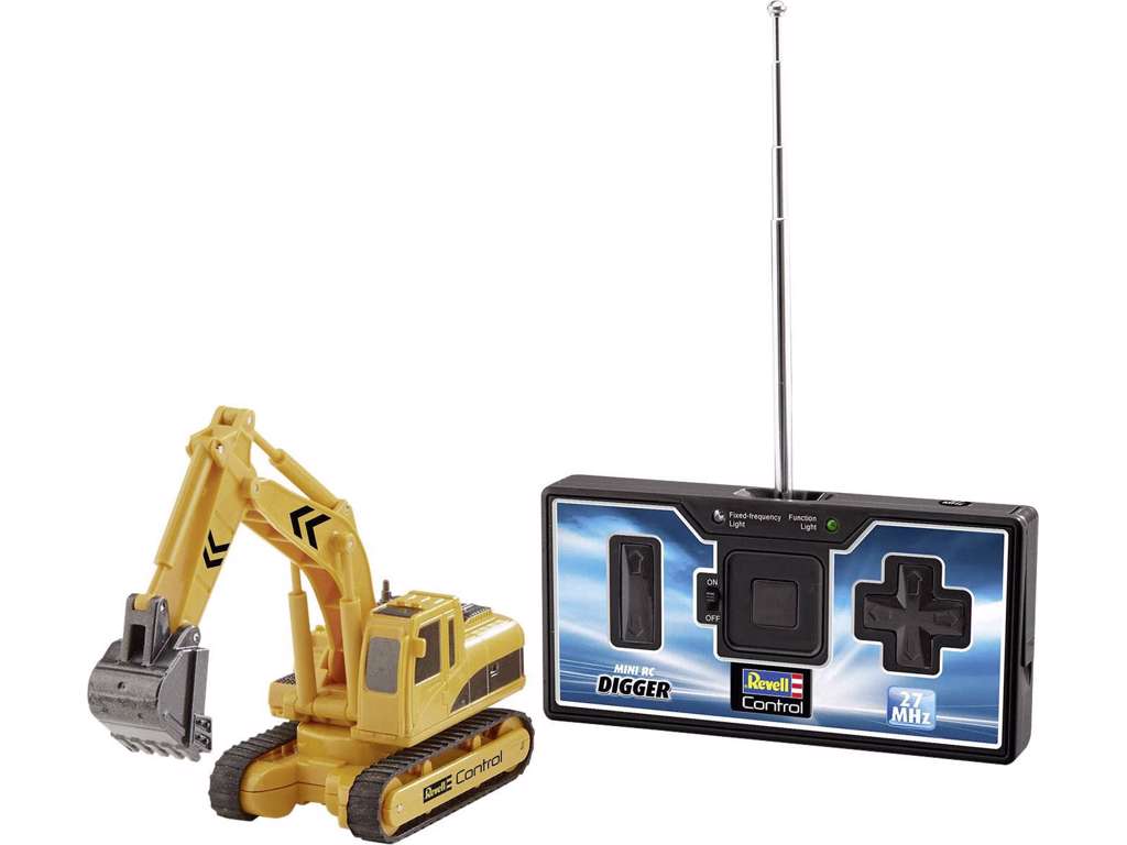 Fjernstyret mini gravemaskine fra Revell