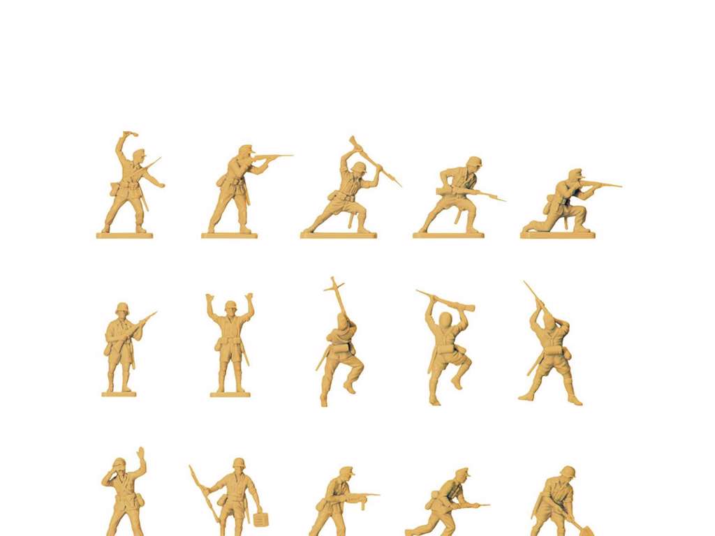 WWII Afrika Korps 1:76 vintage classic figurer Airfix