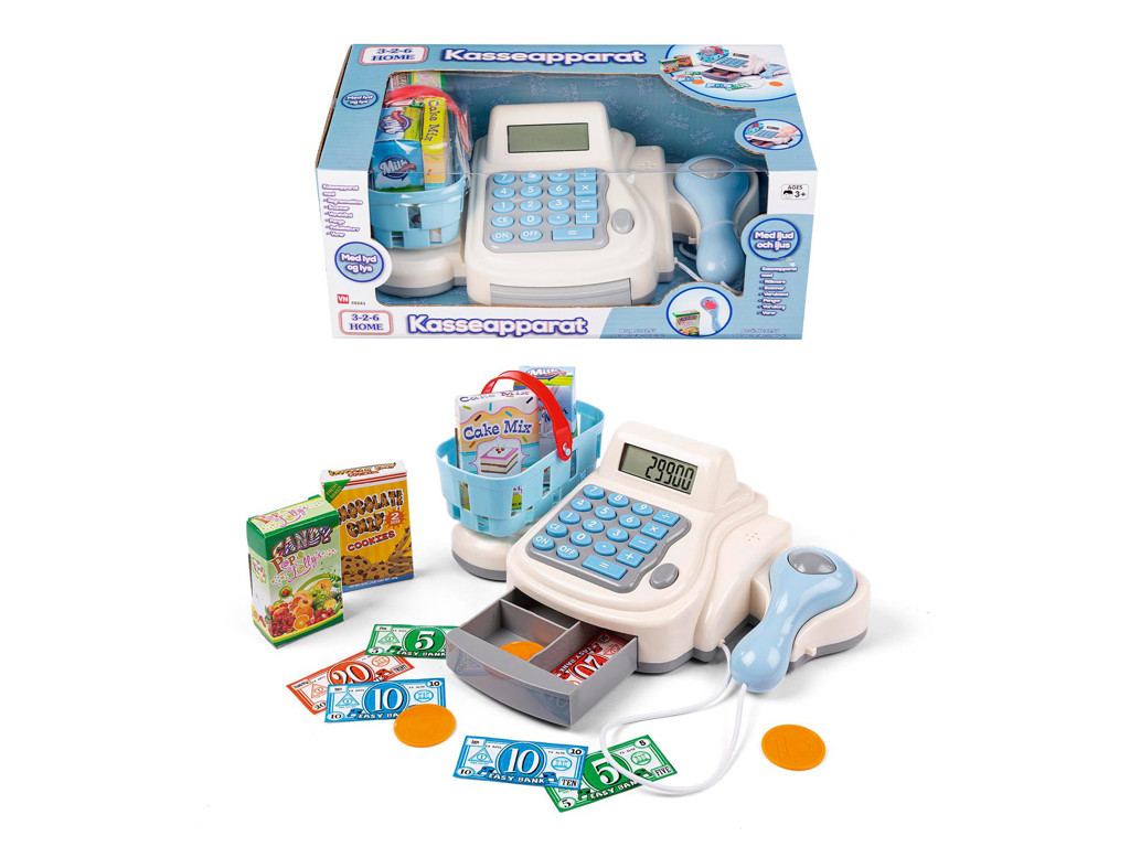 Kasseapparat med lys & lyd