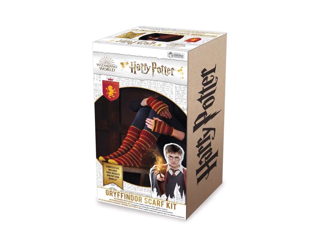 Strikkekit med Gryffindor strømper og handsker fra Harry Potter