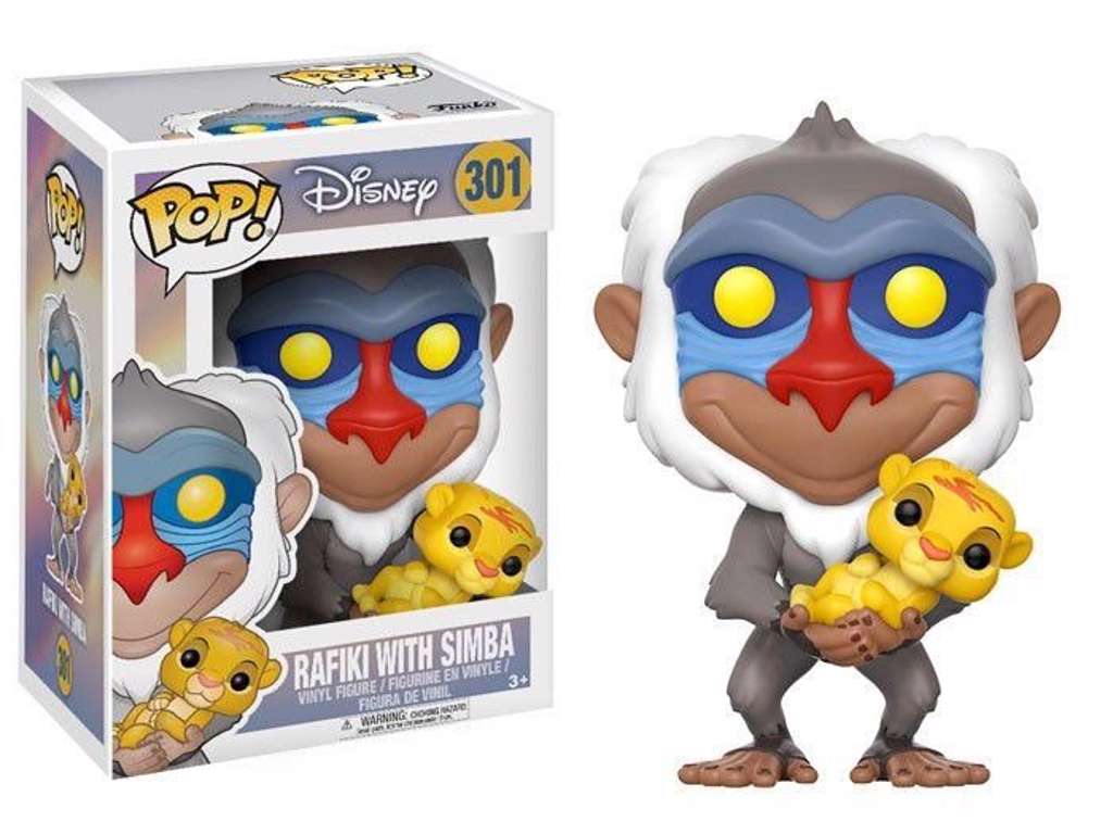 The Lion King POP! vinyl figur af Rafiki & Simba på 9 cm
