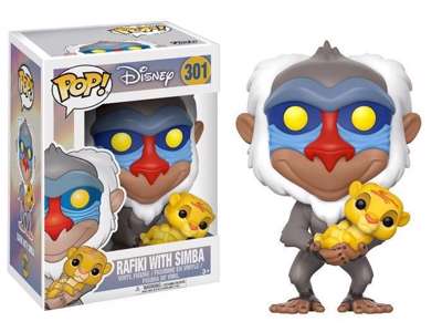 The Lion King POP! vinyl figur af Rafiki & Simba på 9 cm