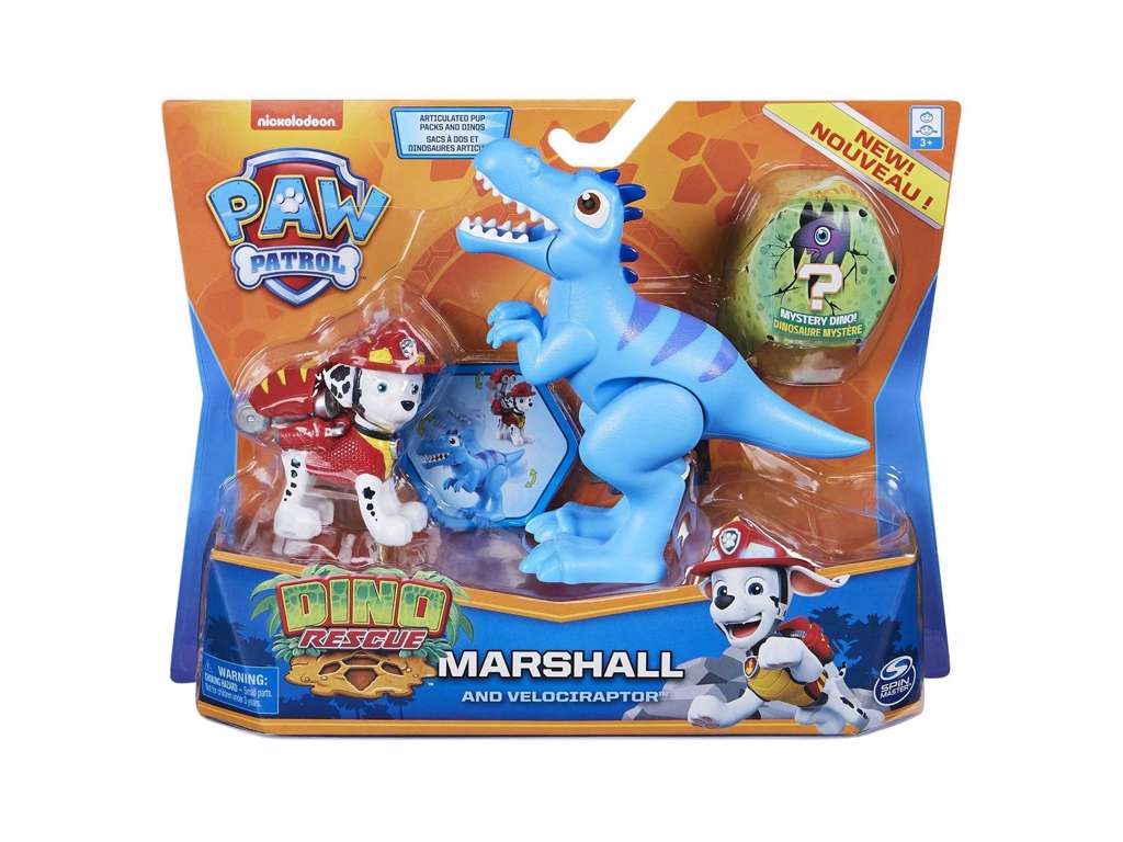 Paw Patrol Dino Pups Marshall og Velociraptor
