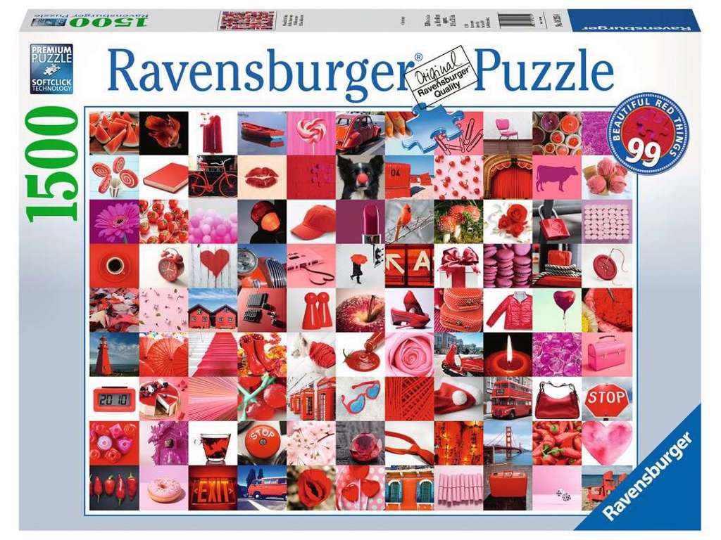 99 smukke røde ting puslespil på 1500 brikker fra Ravensburger