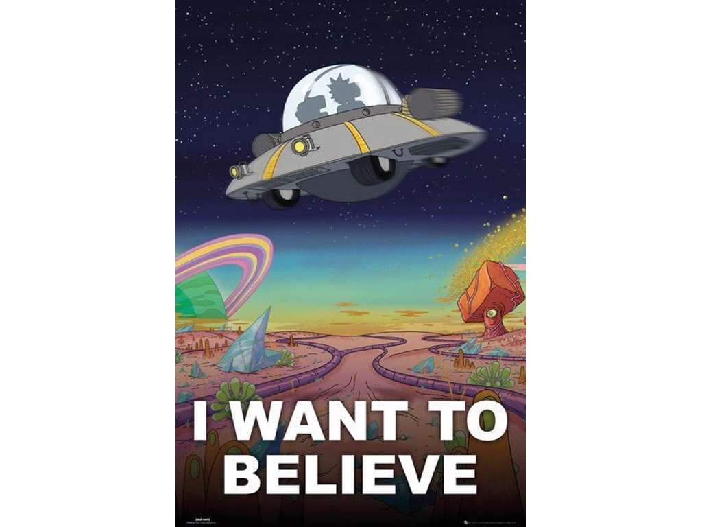 Rick and Morty Want To Believe plakat 61 x 91 cm - 235