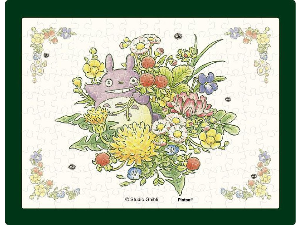 My Neighbor Totoro Bunch of Spring Flowers Puslespil 150 Brikker med Staffeli