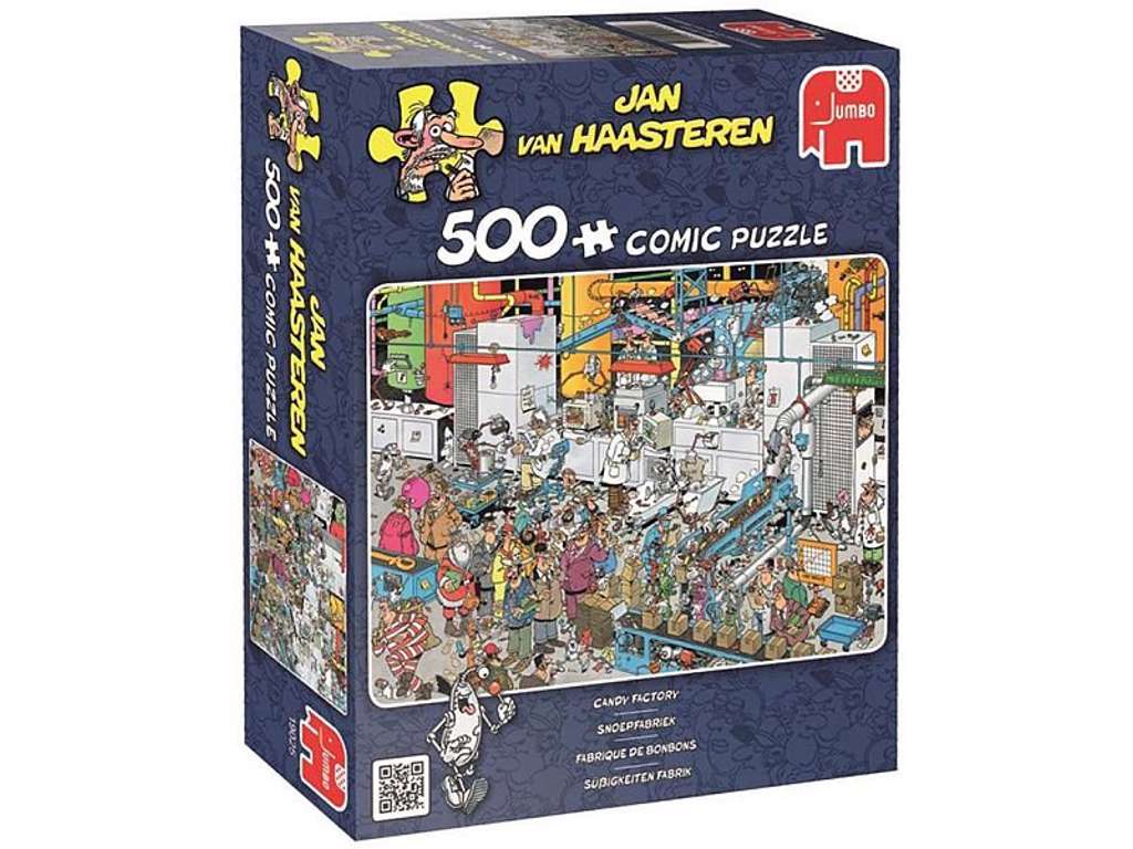 Candy Factory puslespil på 500 brikker fra Puzzle Jan Van Haasteren