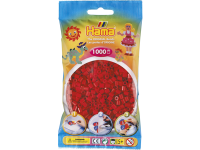 1000stk. Hama Midi julerød  207-22