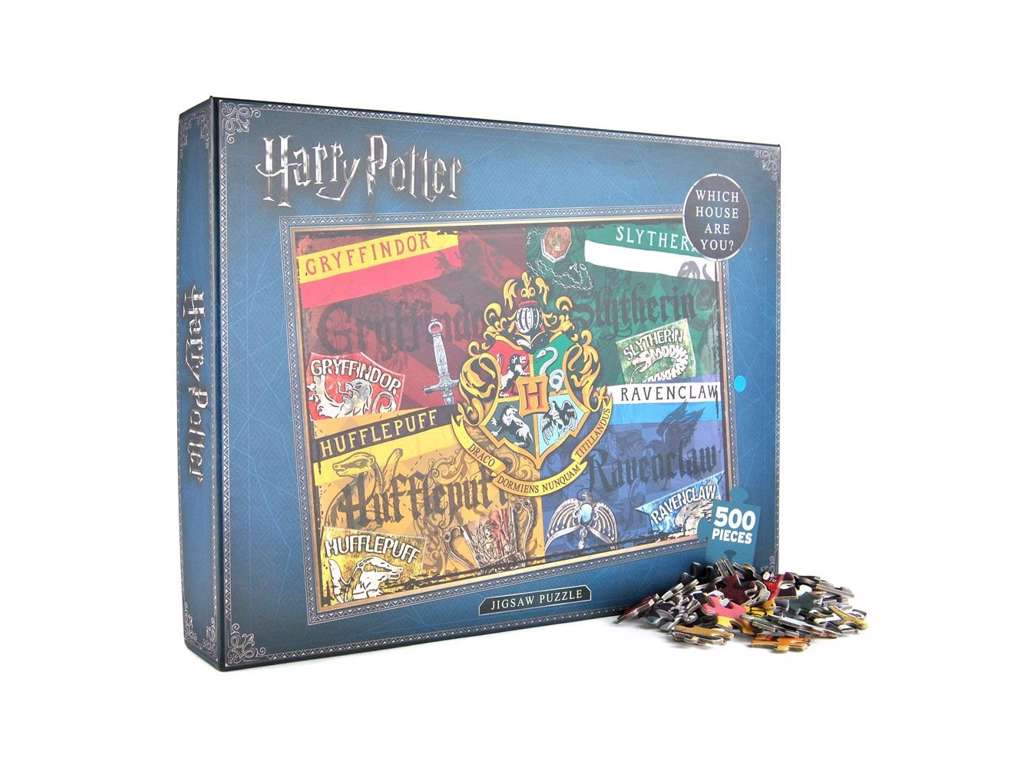 Puslespil med Hogwarts husene fra Harry Potter på 500 brikker