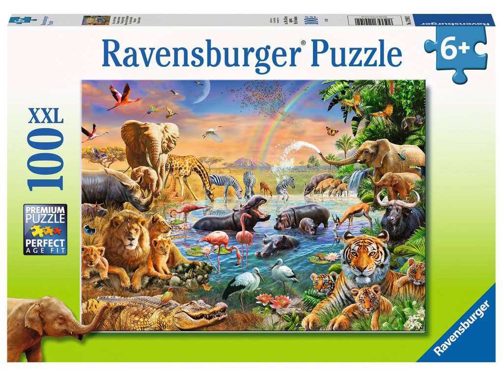 Savannah jungle vandhul puslespil på 100 fra Ravensburger