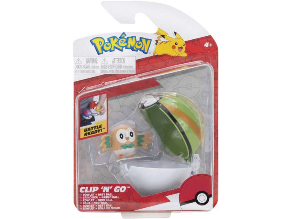 Pokemon Figures - Rowlet Clip 'N' Go