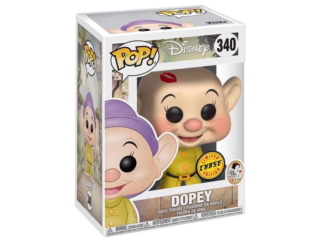 Snow White and the Seven Dwarfs POP! vinyl figur af Dopey på 9 cm - Chase
