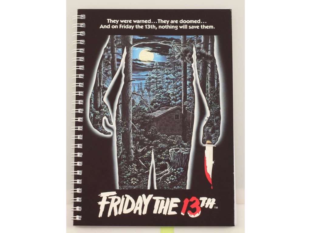 Friday the 13th notesbog med spiralryg