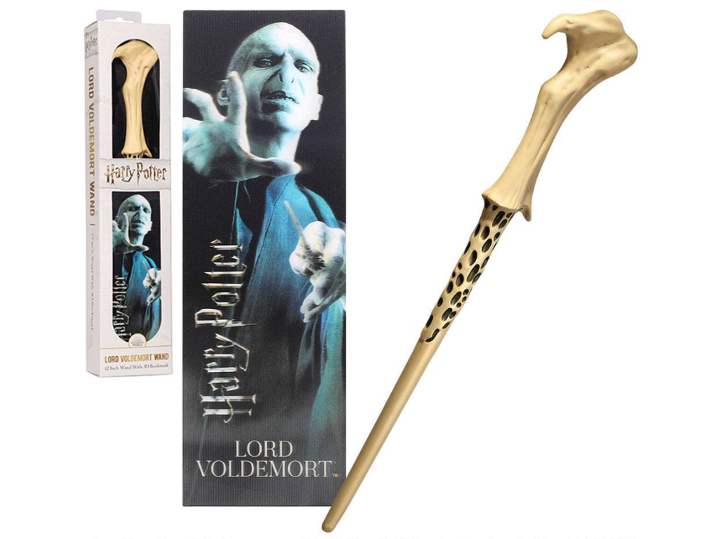 Lord Voldemorts tryllestav i PVC med 3D-bogmærke