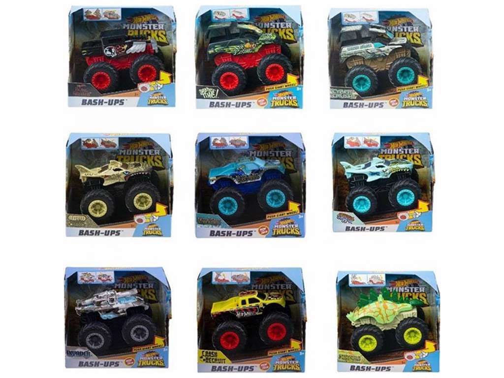 Hot wheels monster truck bashups