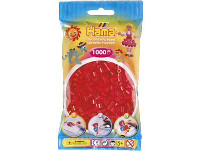 1000stk. Hama Midi rød  207-05