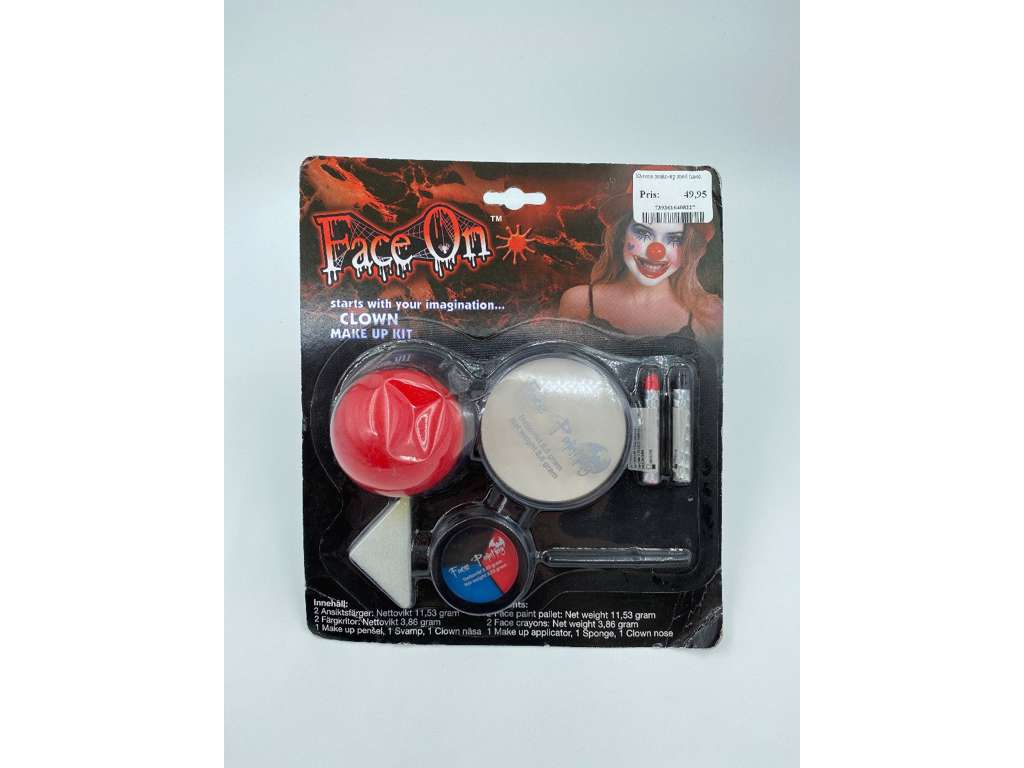 Klovne make-up med næse