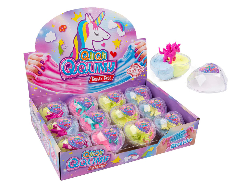 1 stk. Enhjørning med 2 x slime i hjerte