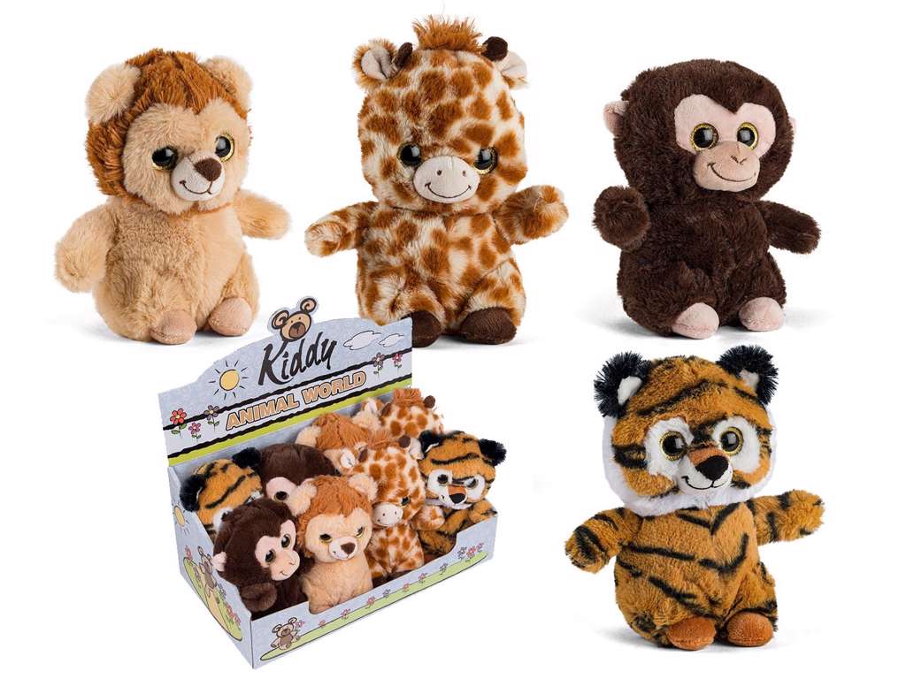 Zoo plysdyr på 17 cm fra Kiddy-I