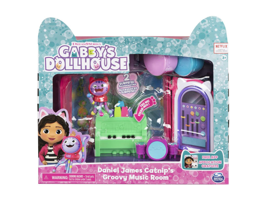 Gabby's Dollhouse Deluxe Værelse - Daniel James Catnip Groovy Music Room
