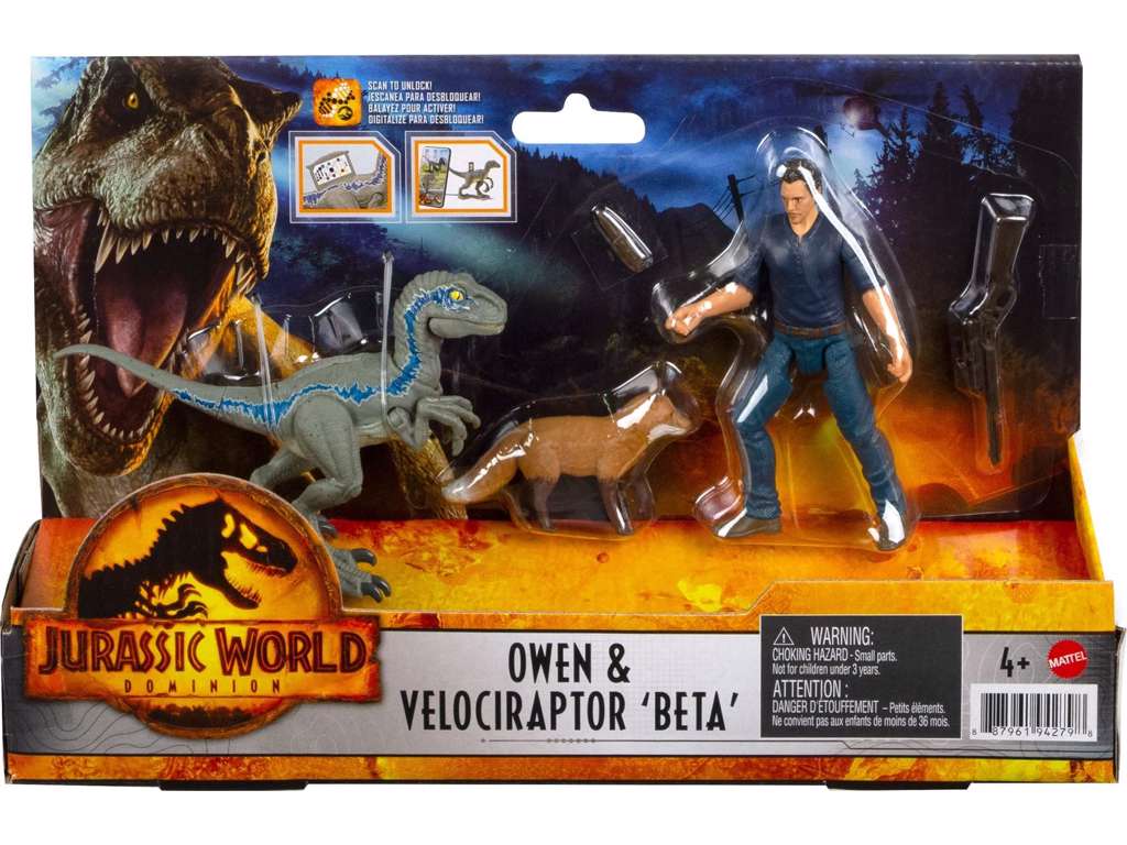 Jurassic World: Dominion Owen & Velociraptr 'Beta' Dinosaur Figure