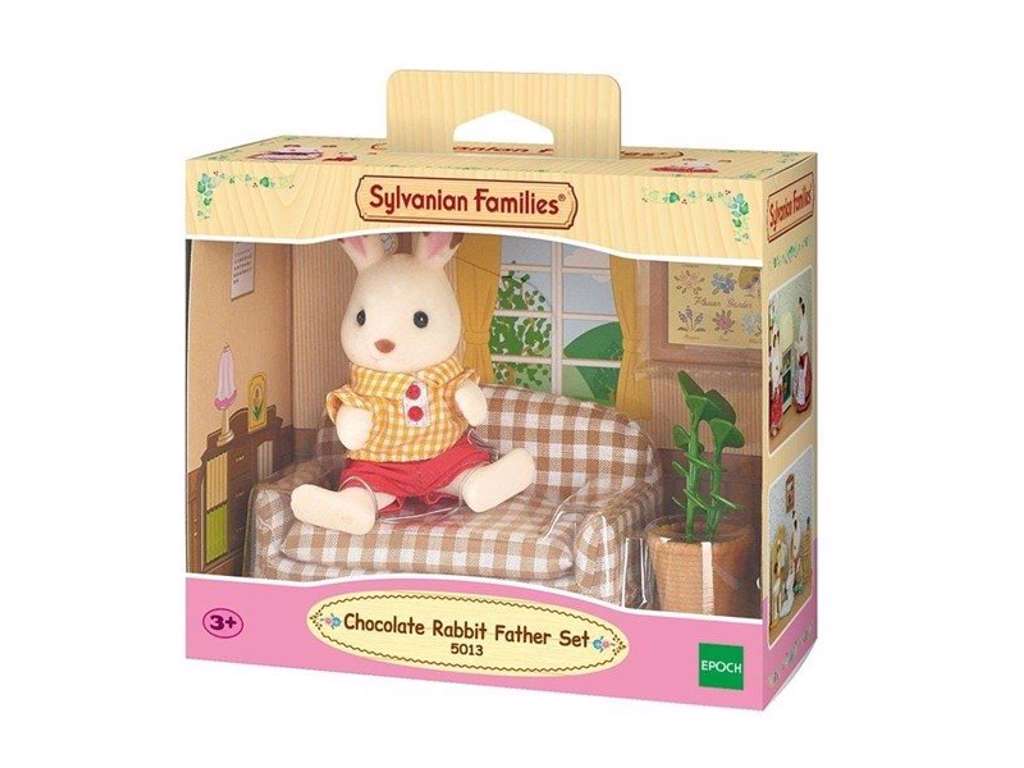 Chokoladekanin far med sofa fra Sylvanian Families