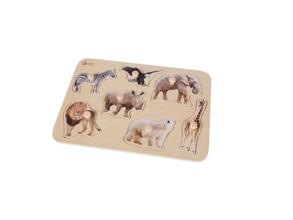 Safari knop puslespil med 8 brikker