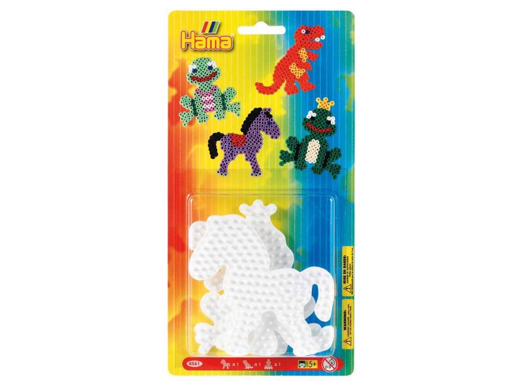 Hama Midi perleplader med frø / hest / dinosaur