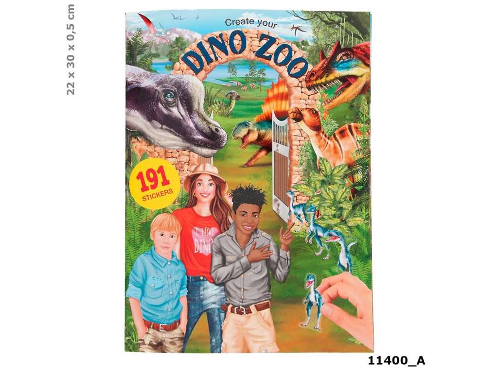 Dino World Zoo aktivitetsbog med 191 klistermærker