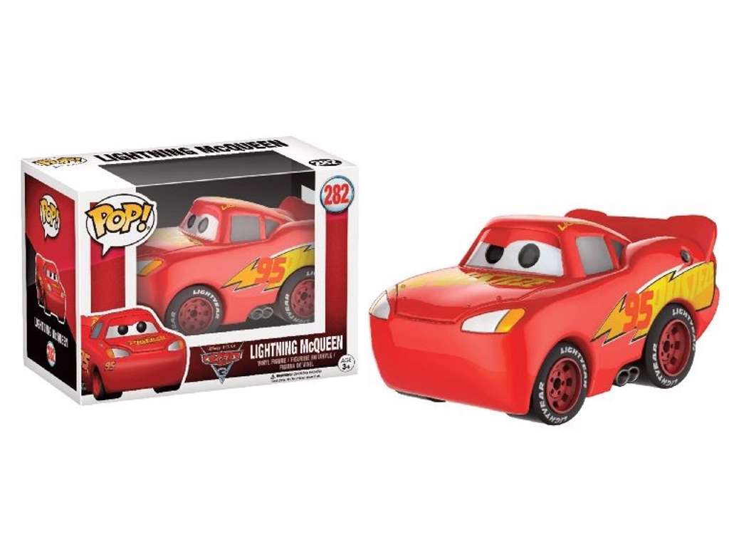 Cars 3 POP! vinyl figur af Lightning McQueen Chromed på 9 cm