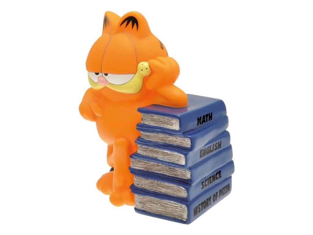 Garfield på bogstak sparebøsse på 20 cm