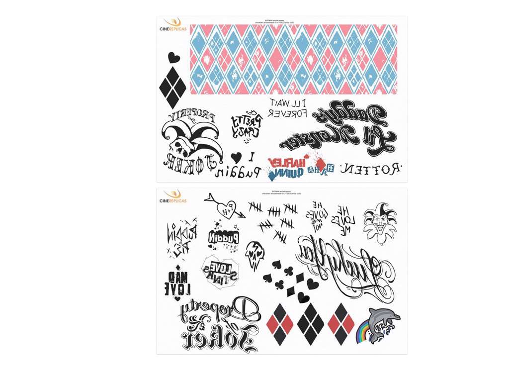 Harley Quinn 40 tatoveringer fra Cinereplicas