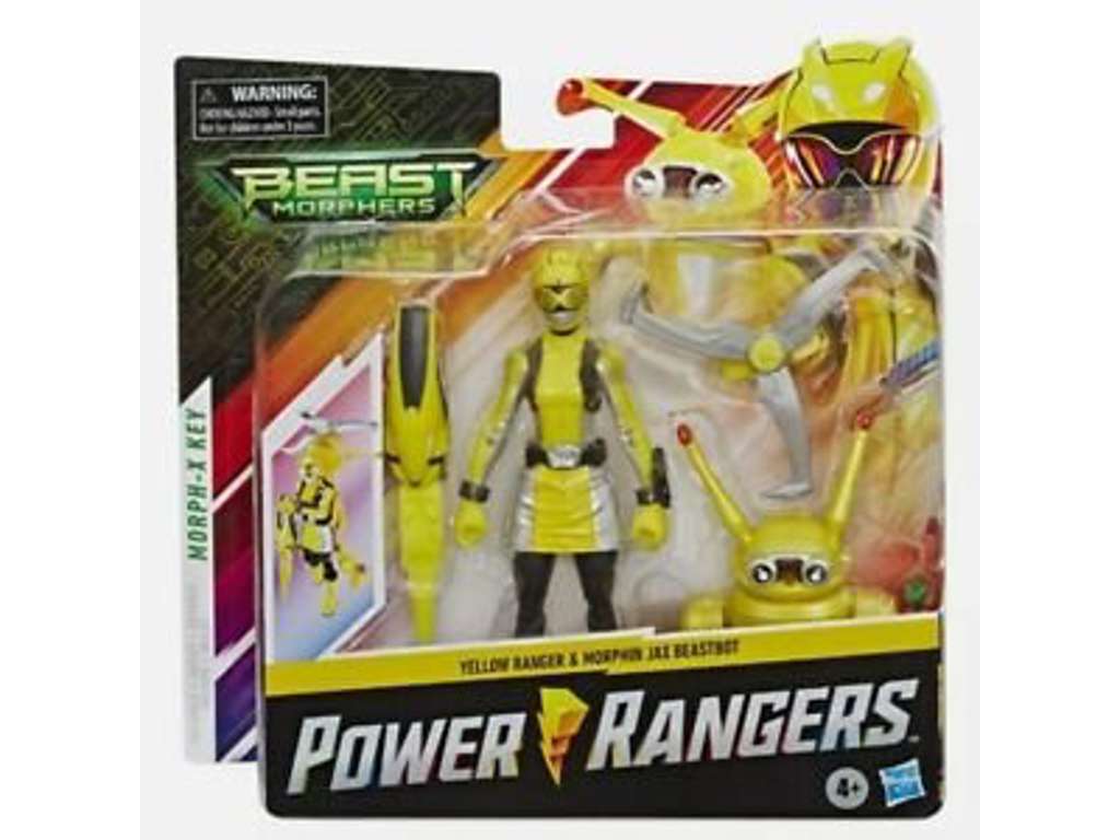 Yellow ranger & Morphin Jax beastbot på 14 cm