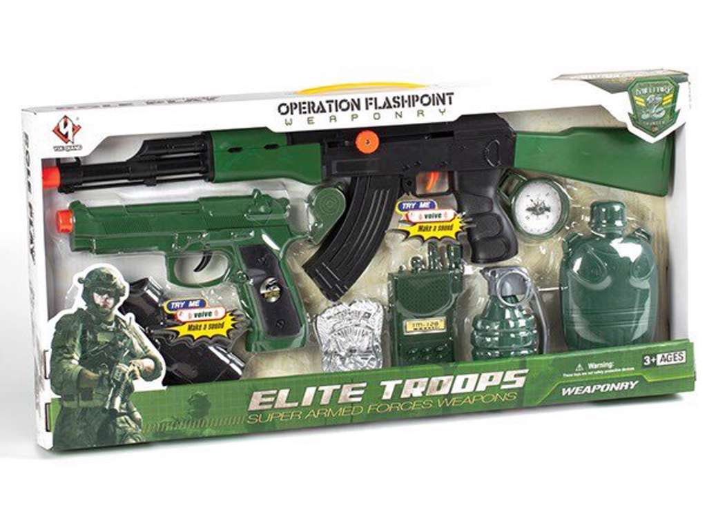 Militær sæt med 9 dele