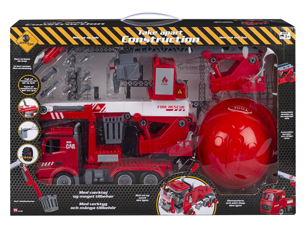 SPEED  Værksted -2i1 Brandbilsæt