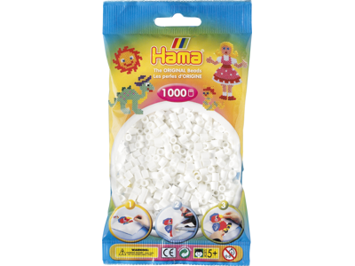 1000stk. Hama Midi hvid 207-01
