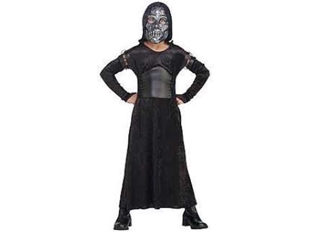 Bellatrix kostume 3-4 år fra Harry Potter.