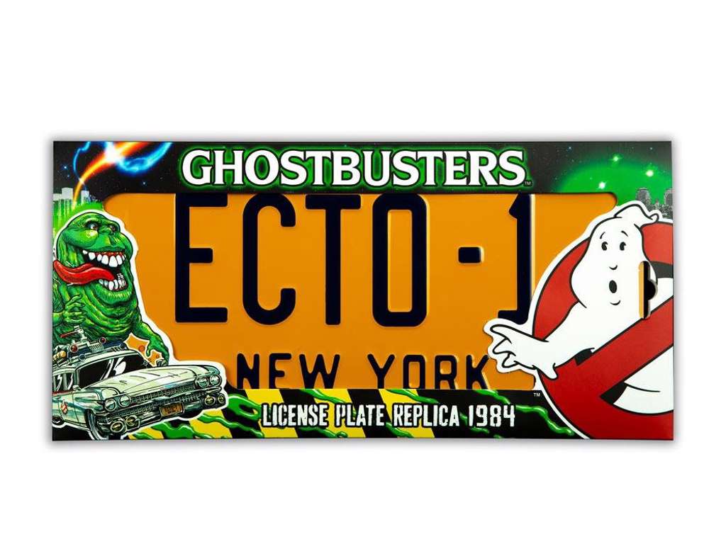 Ghostbusters replika i 1/1 af ECTO-1 nummerpladen