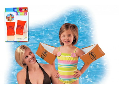 Intex Badevinger 3-6 år 23 x 15 cm – Orange med Print