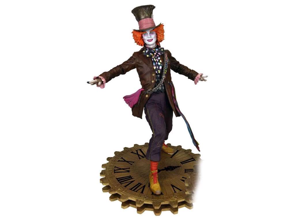 Alice Through the Looking Glass Gallery statue af The Mad Hatter på 23 cm