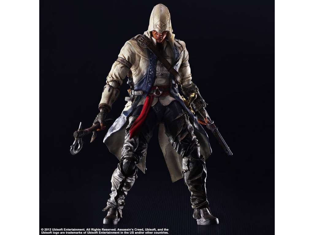 Assassin´s Creed III Play Arts Kai action figur af Connor Kenway på 28 cm