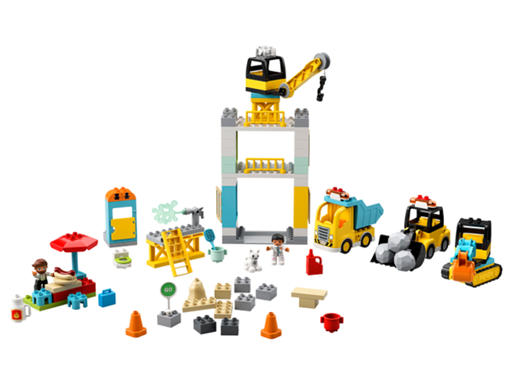 LEGO DUPLO Town - Byggeplads med tårnkran - 10933