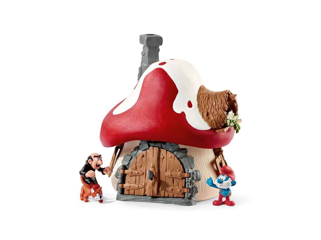 Smølfehus med 2 figurer fra Schleich - 20803